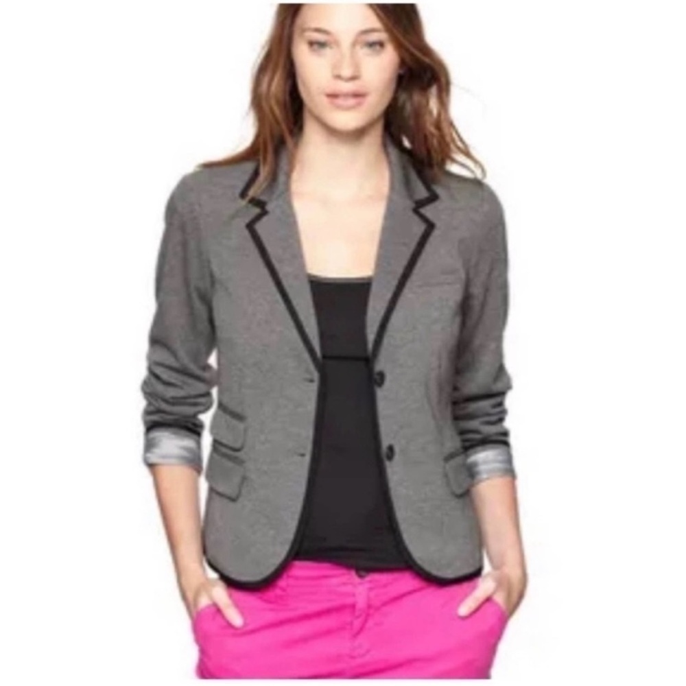 Gap The Academy Blazer in Dark Heather Grey Size 4